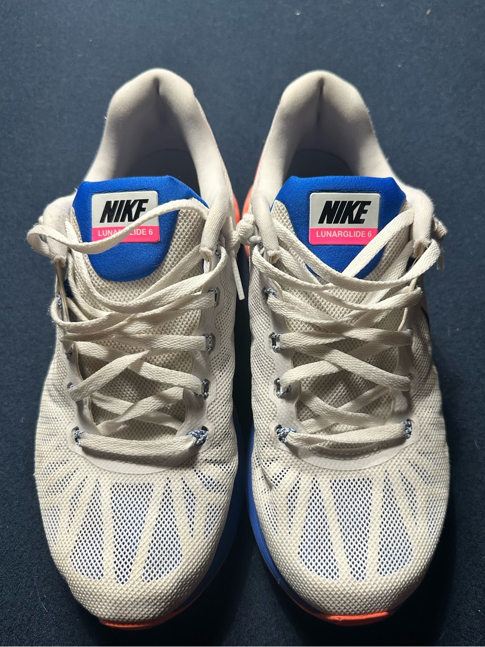 Nike Lunarglide 6 Running Shoes - white & blue
